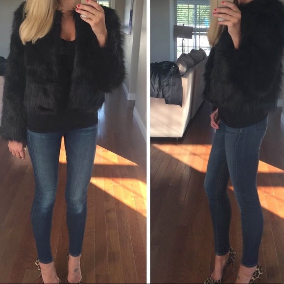 Altuzarra x Target Black Faux Fur Cropped Jacket - Picture 2 of 10